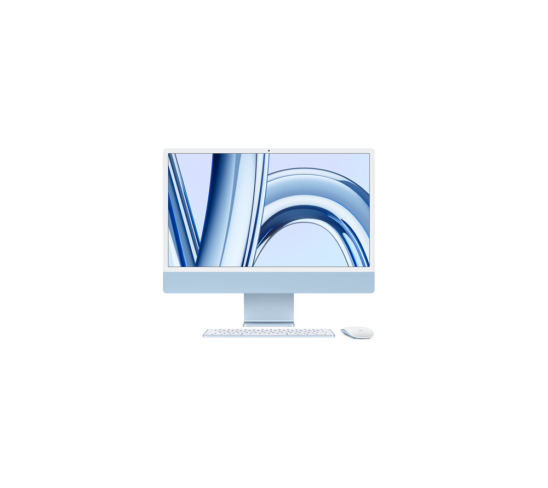 I Mac 24 in Blue Pure Front Magic Keyboard Touch ID Blue Mouse Blue Screen GBEN