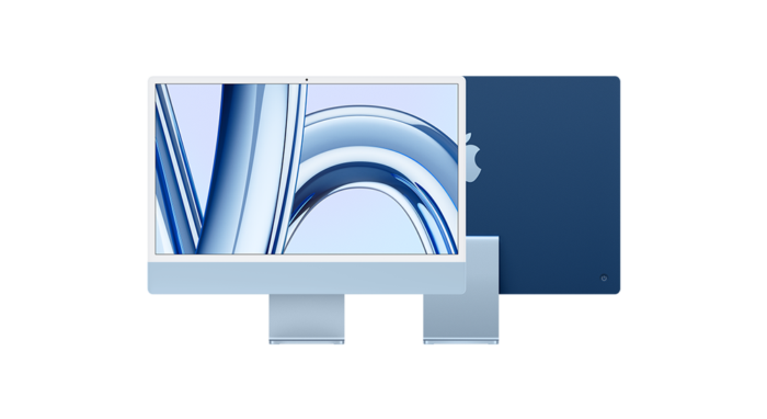 I Mac 24 in Blue Pure Front i Mac 24 in Blue Pure Back Screen USEN